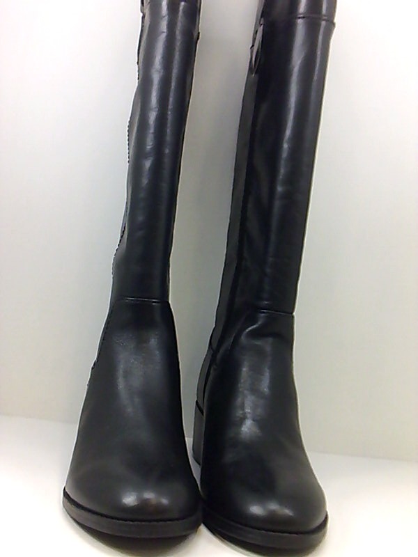 Alfani Womens Bexleyy Leather Almond Toe Knee High Riding Boots, Black