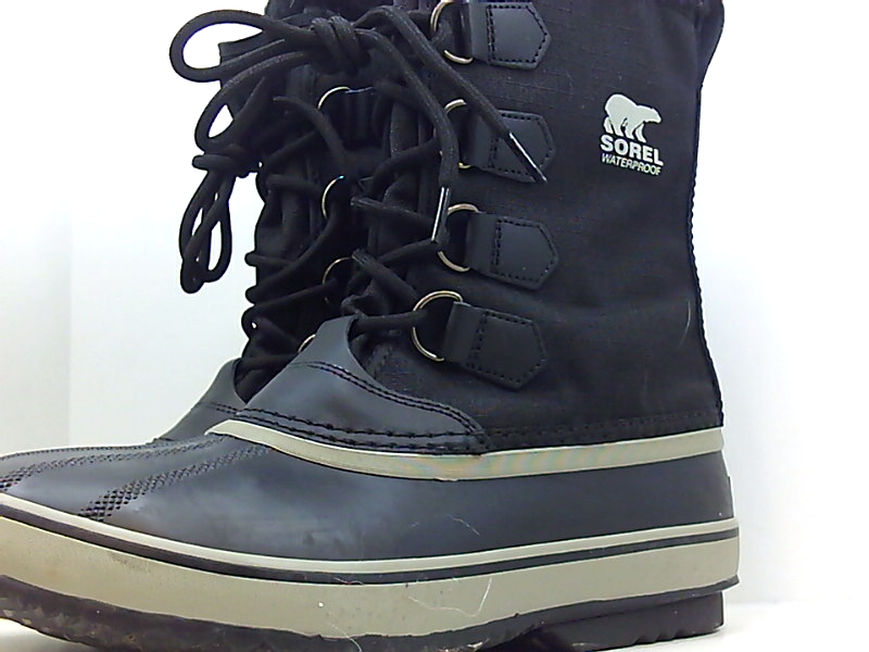 sorel men's 1964 pac nylon winter boots black white