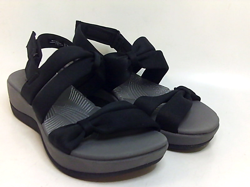 Clarks Womens Arla Mae Fabric Open Toe Casual Slingback Sandals, Black ...