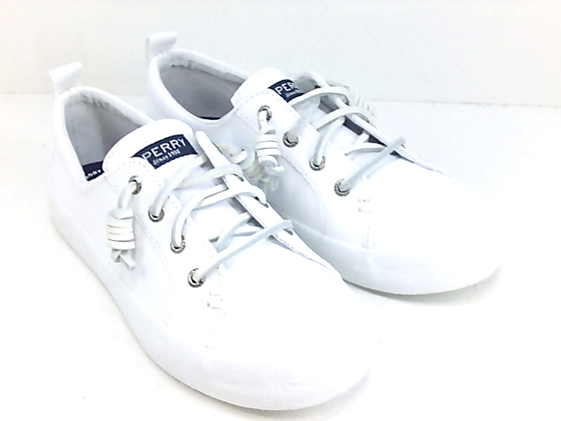 Sperry Womens Crest Vibe Ap Leather Low Top Lace Up Fashion White