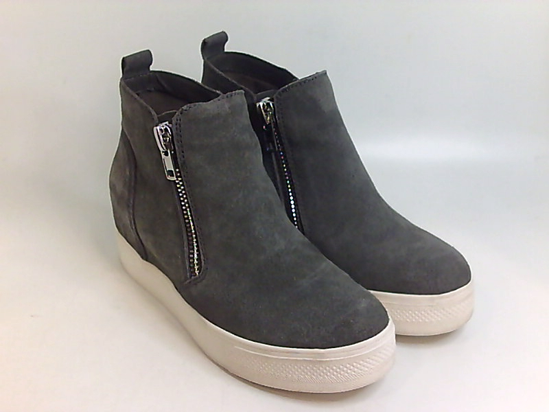 wedgie grey suede