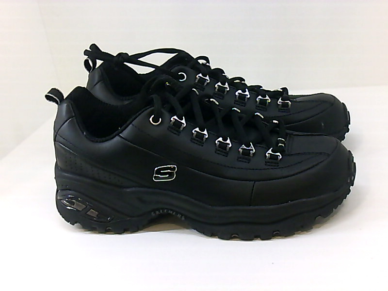 Skechers Womens 1728wnv Low Top Lace Up Walking Shoes, Black, Size 8.5 ...