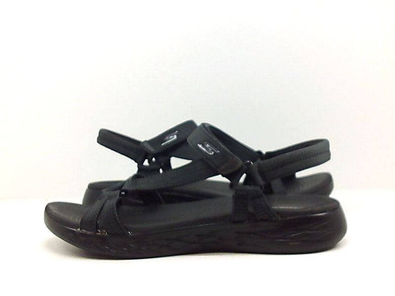 Skechers Womens brilliancy Open Toe Casual Sport Sandals, Black, Size 9 ...