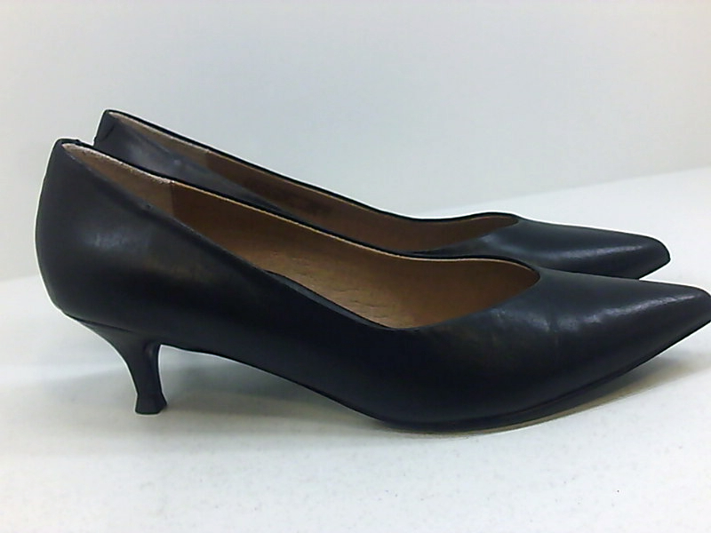Vionic Women's Kit Josie Kitten Heel Ladies Heels, Black Leather