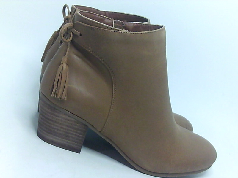 Crown Vintage Womens rena Leather Almond Toe Ankle Fashion Boots, Tan