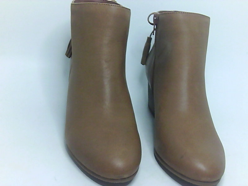 Crown Vintage Womens rena Leather Almond Toe Ankle Fashion Boots, Tan