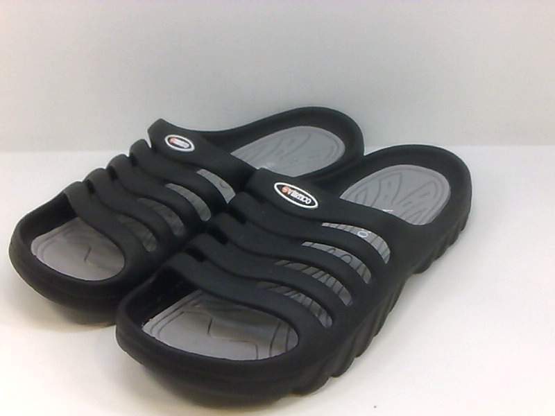 Vertico Men's Shower and Pool Slide On Sandal, Black and Gray, Black, Size 10.0 | eBay