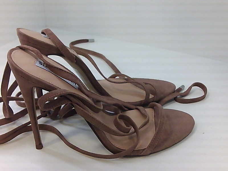 steve madden tan suede platform stiletto heeled sandals