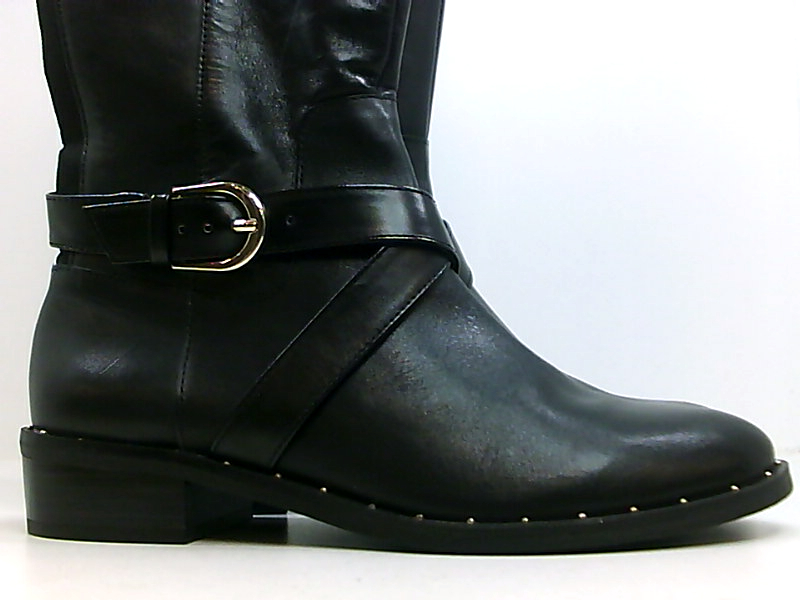 INC International Concepts Womens Fadora Boot Leather Round Toe, Black ...