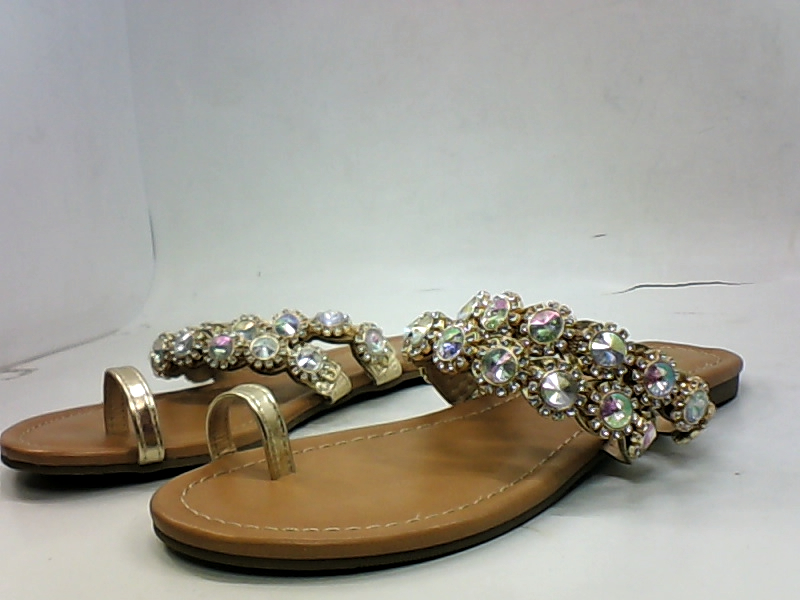 Thalia Sodi Womens joya Split Toe Casual Slide Sandals, Gold, Size 6.0 ...