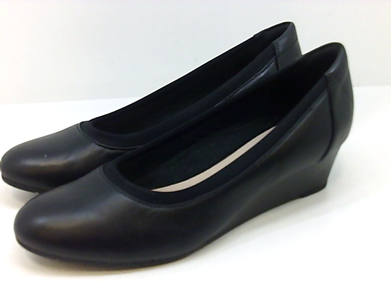 Clarks Womens Mallory Closed Toe Classic Pumps, Black Leather, Size 9.0 ...