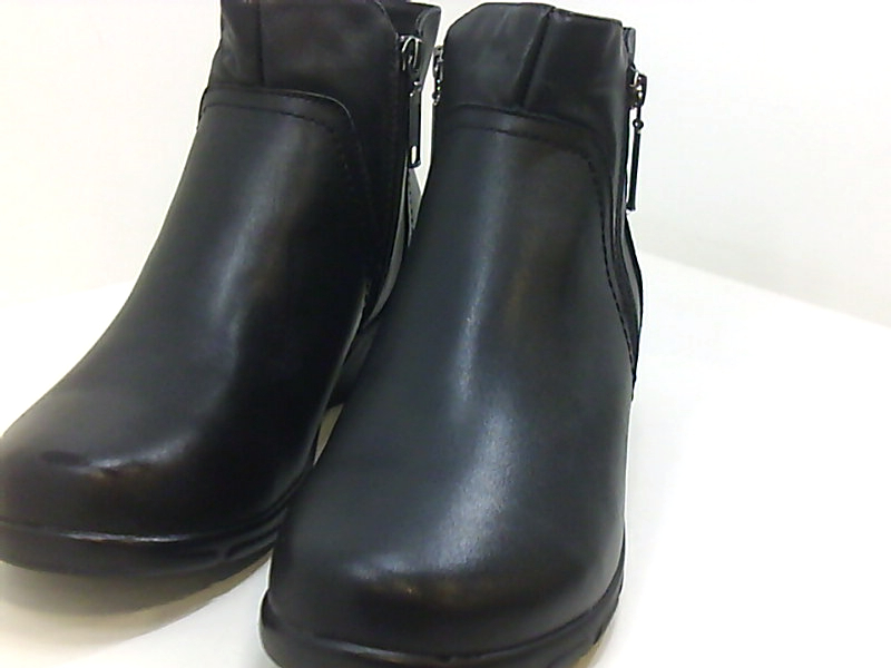 Propét Womens Waverly Leather Cap Toe Ankle Fashion Boots, Black, Size ...