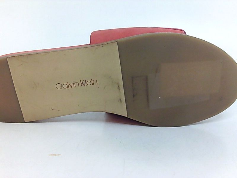 Calvin Klein Womens Patreece Leather Open Toe Casual Slide, Deep Blush, Size 6.0 | eBay