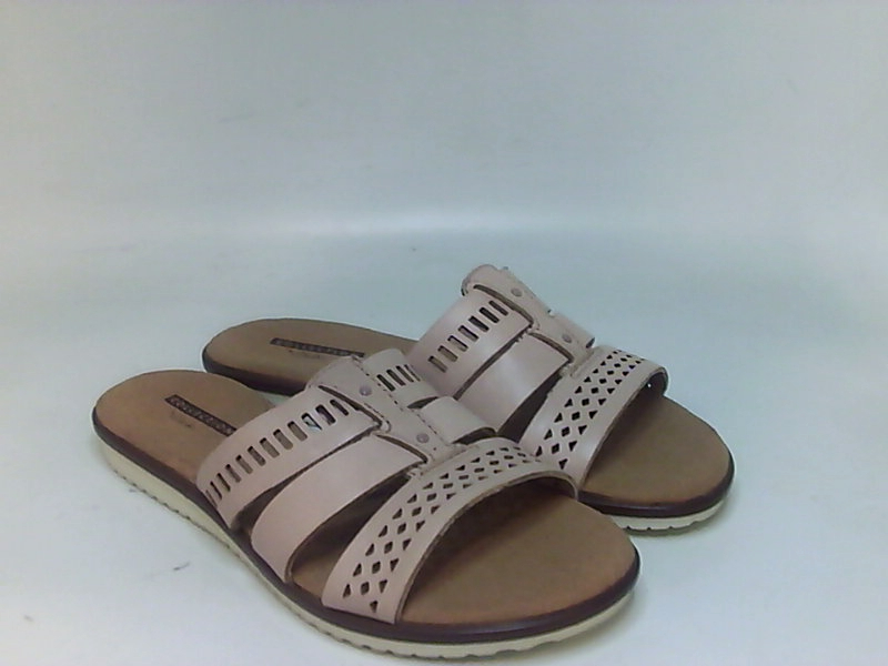 Clarks Womens Kele Willow Leather Open Toe Casual Slide Sandals, Beige ...