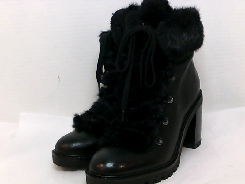 guess women's tessey high heel combat booties