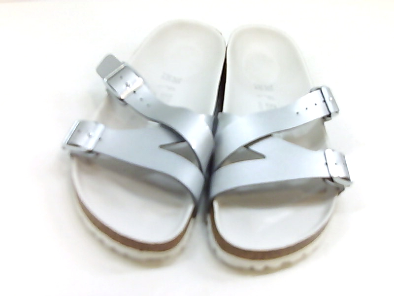 Birkenstock Women's Yao Metallic Birko-Flor Sandal, Metallic Silver, Size 7.0 k7 802436411494 | eBay