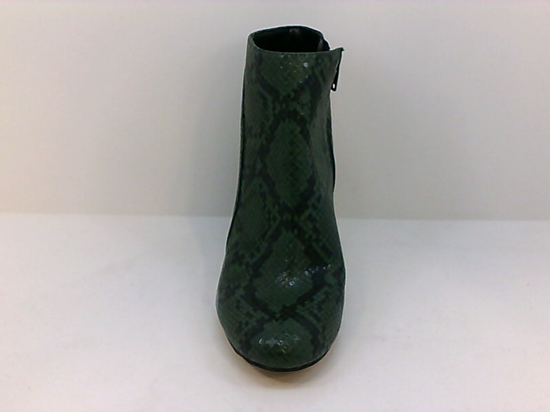 faux snake print booties