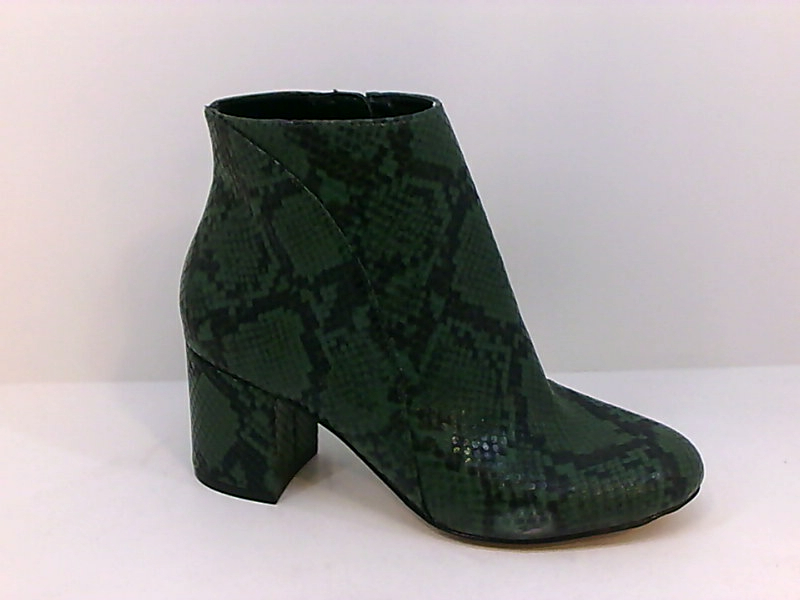 INC Womens Floriann Faux Leather Snake Print Booties, Green Snake, Size ...