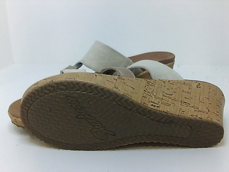 Skechers Women's Beverlee-Multi-Strap O-Ring Slide Wedge, Natural, Size 7.0 dLHd | eBay