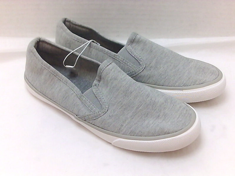 Essentials Womens Casual Slip On Fabric Low Top Pull On, Grey, Size 8.5 ...