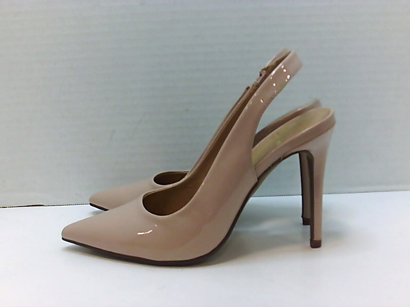 sling back nude heel