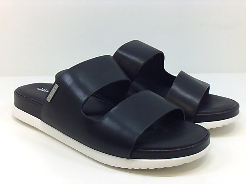Calvin Klein Womens Diona Open Toe Casual Slide Sandals, Black, Size 7. ...