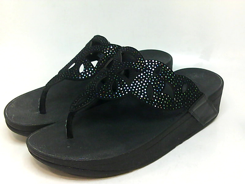FitFlop Women's Elora Crystal Toe Thong Sandal, Black, Size 7.0 w1UX | eBay
