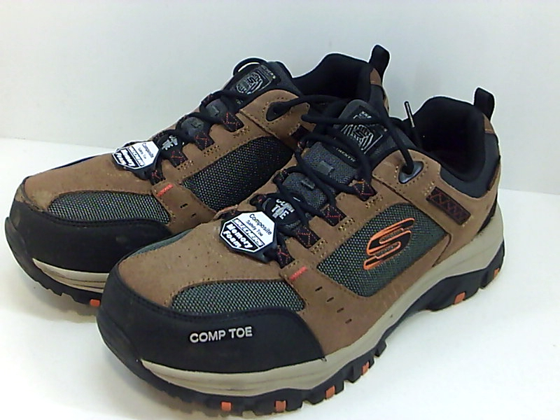 Skechers Men's Greetah Construction Shoe, Brown/Black, Size 10.5 LHYf