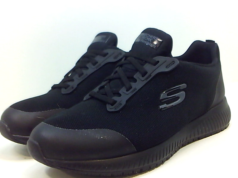 Skechers Mens 77222 Soft toe Slip On Safety Shoes, Black, Size 9.0 0tft