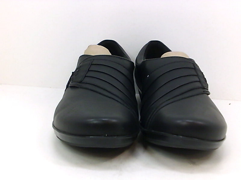 Clarks Womens everlay coda Leather Closed Toe Loafers, Black Leather ...