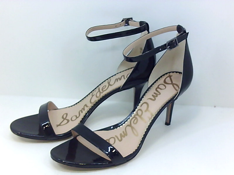 Sam Edelman Womens Patti Leather Open Toe Casual Ankle, Black Patent ...