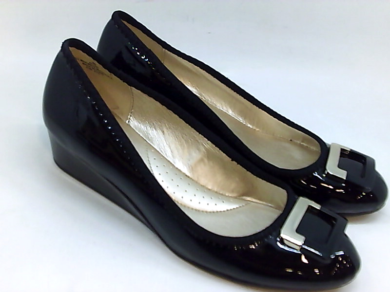Bandolino Womens Tad Closed Toe Wedge Pumps, Black Patent, Size 9.0 nw8L | eBay