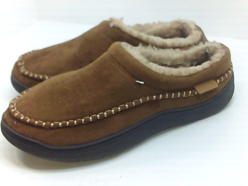 Zigzagger Men's Fuzzy Microsuede Moccasin Style Slippers, Tan, Size 11. ...