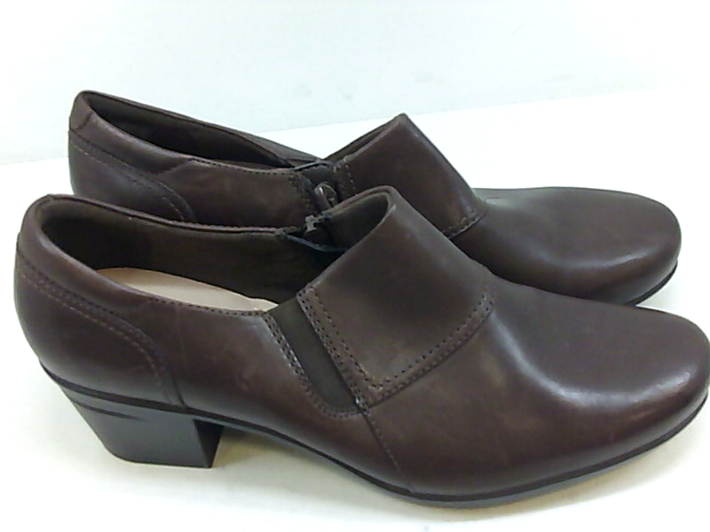 Clarks Womens Emslie Craft Closed Toe Mules, Brown Leather, Size 10.0 ...