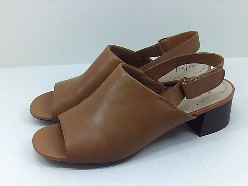 Clarks Women's Shoes Elisa Lyndsey Open Toe Casual Mule, Tan Leather ...