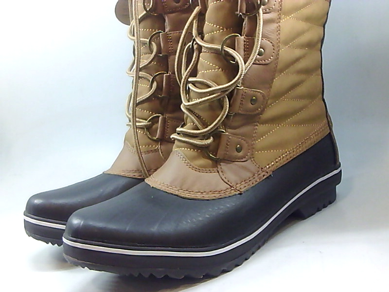 tan mid calf length boots