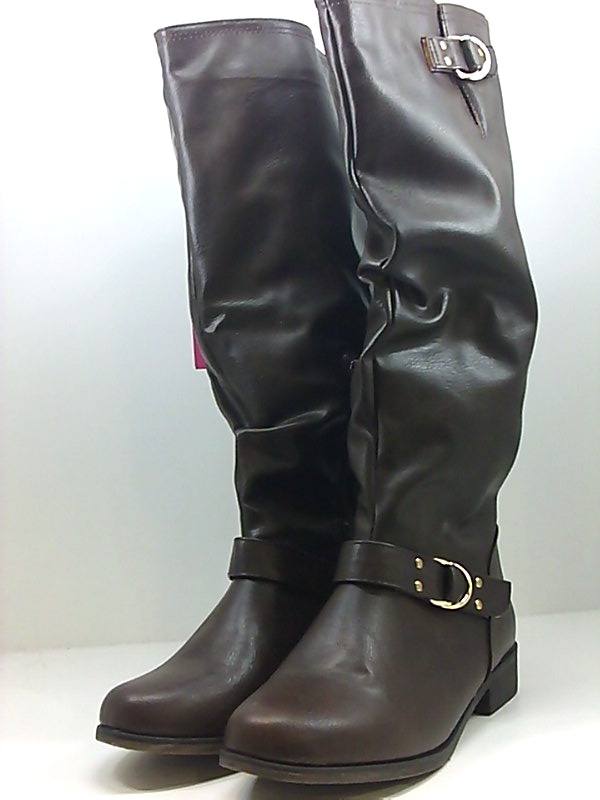Xoxo Womens Minkler Round Toe Knee High Fashion Boots, Brown, Size 10.0