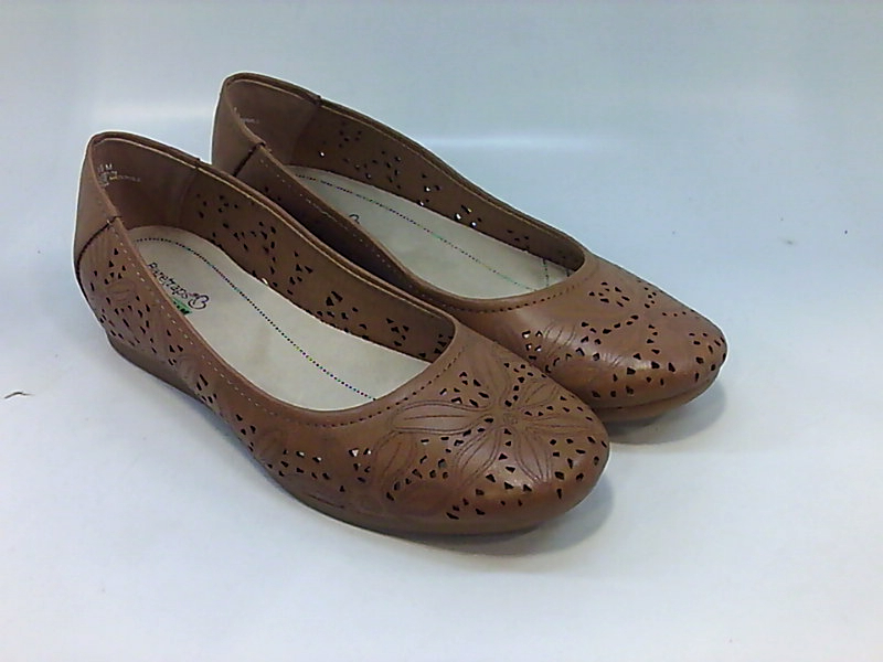 Bare Traps Womens Mariah Round Toe Ballet Flats, Caramel, Size 8.5 R7P6 ...