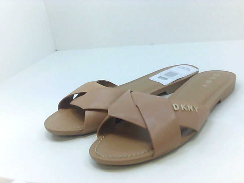 DKNY Womens Kiara Open Toe Casual Slide Sandals, CALF Tan, Size 6.5 ...