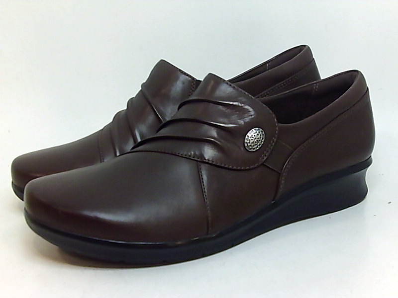 Clarks Womens Hope Roxanne Almond Toe Loafers, Brown