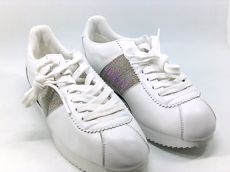 DKNY Womens Tezie Leather Embellished Fashion Sneakers White 9, White, Size 9.0 eBay