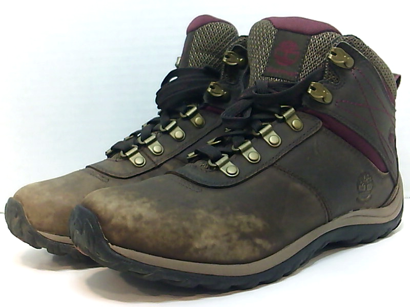 Timberland Women's Norwood Mid Waterproof Hiking Boot, Dark Brown, Size ...