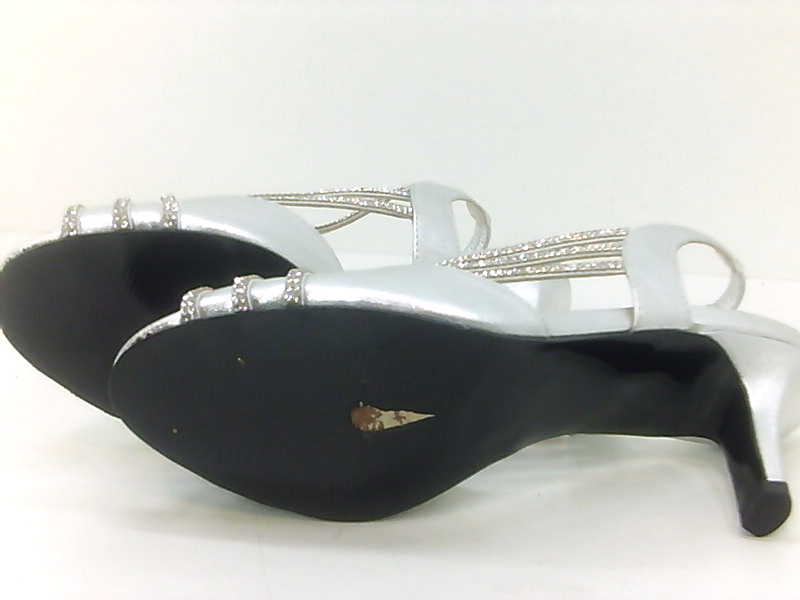 caparros silver evening shoes