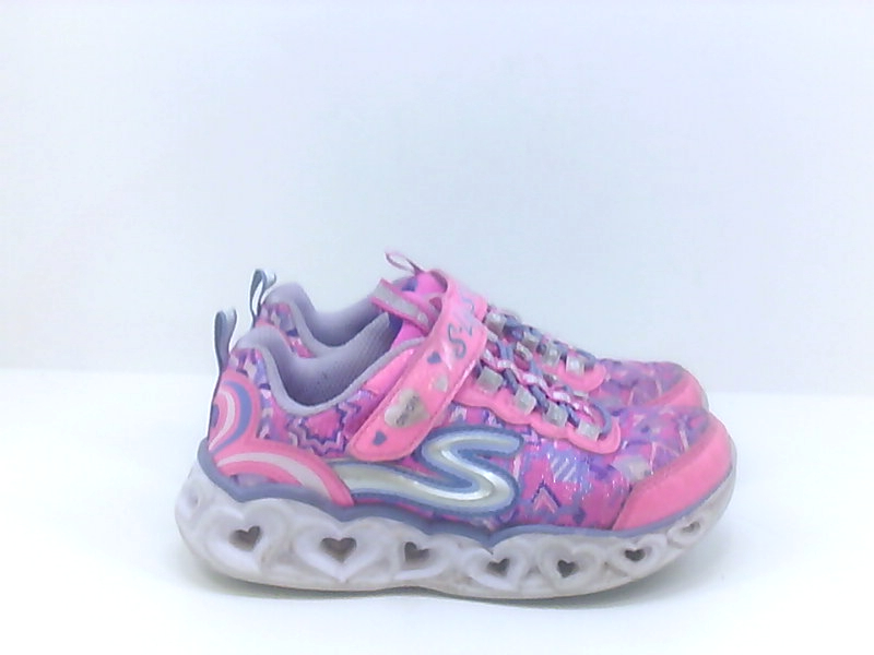 neon pink running shoes