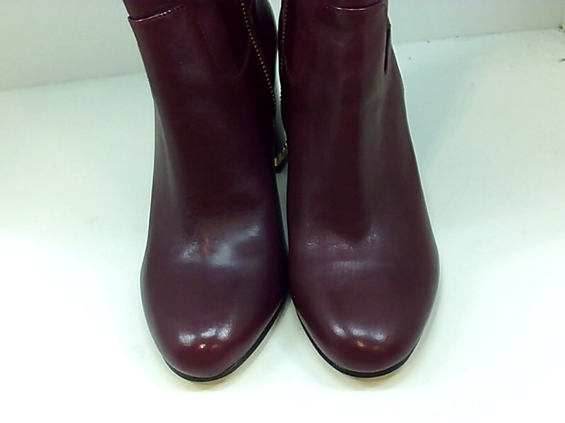 michael kors walker leather boot oxblood