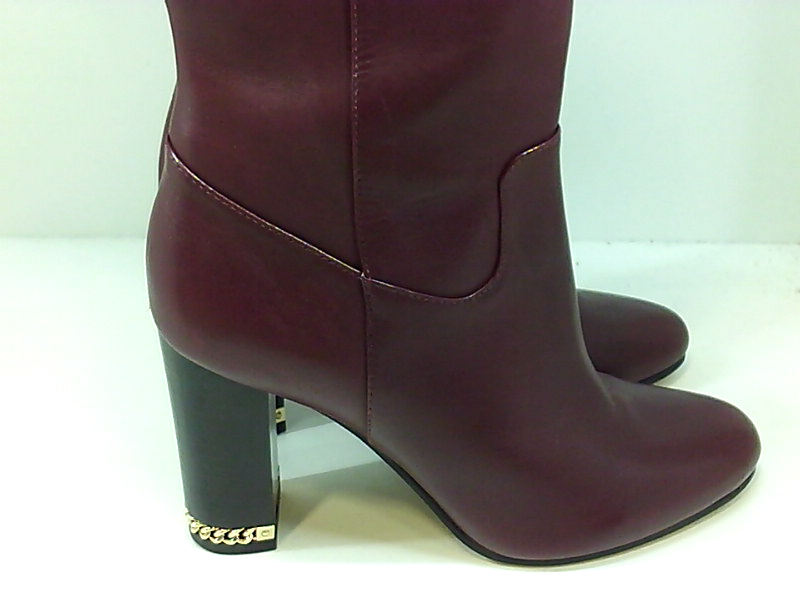 michael kors walker leather boot oxblood