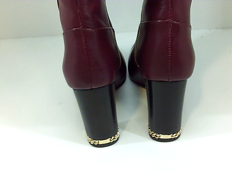 michael kors walker leather boot oxblood