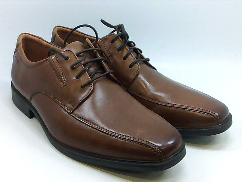 Clarks Mens Tilden Walk Lace Up Casual Oxfords, Tan, Size