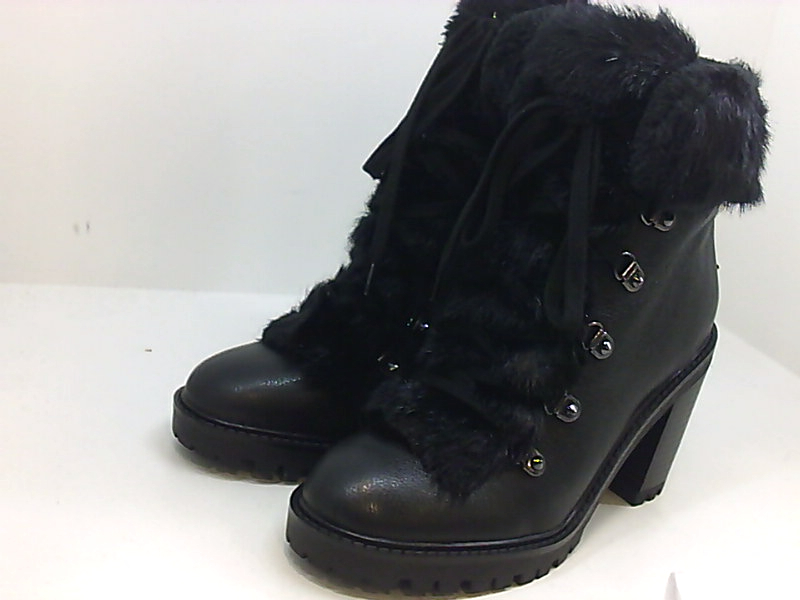 Guess Womens Galway Leather Round Toe Ankle Combat Boots, Black, Size 6.5 cn5w | eBay