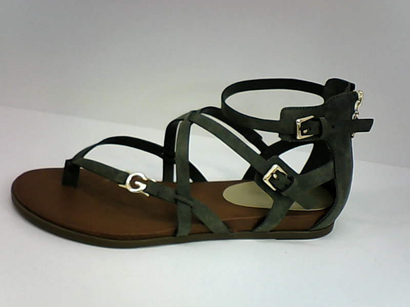 women's dark green sandals